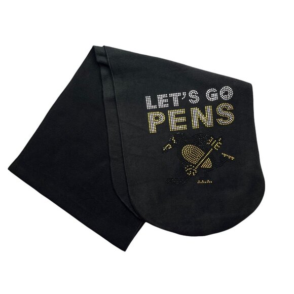 Pittsburgh Penguins Hockey NHL Womens Winter Scarf One Size Embellished - Picture 2 of 5